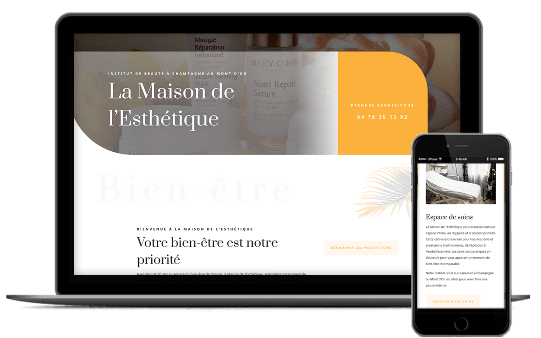 Création site institut de beauté Champagne-au-mont-d’or